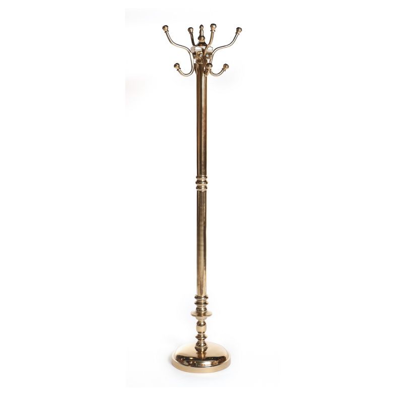 מתלה מעילים - גובה 165 קוטר 39 ס"מ מתכת זהב