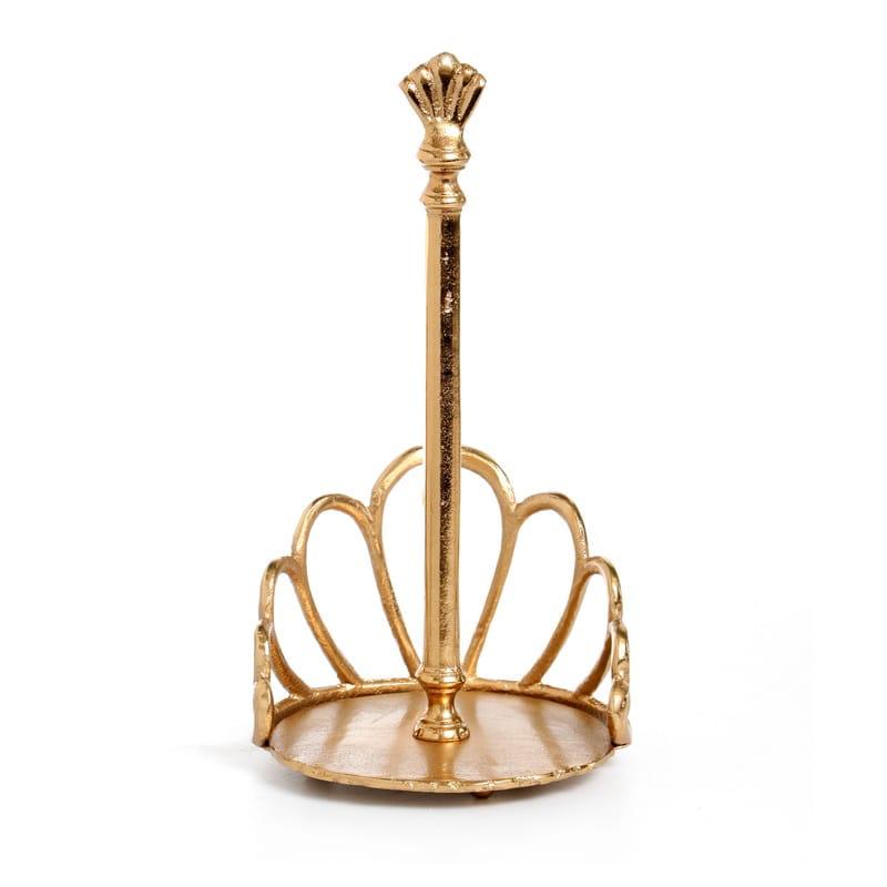 מעמד לנייר מטבח - טווס זהב מתכת 33 ס"מ