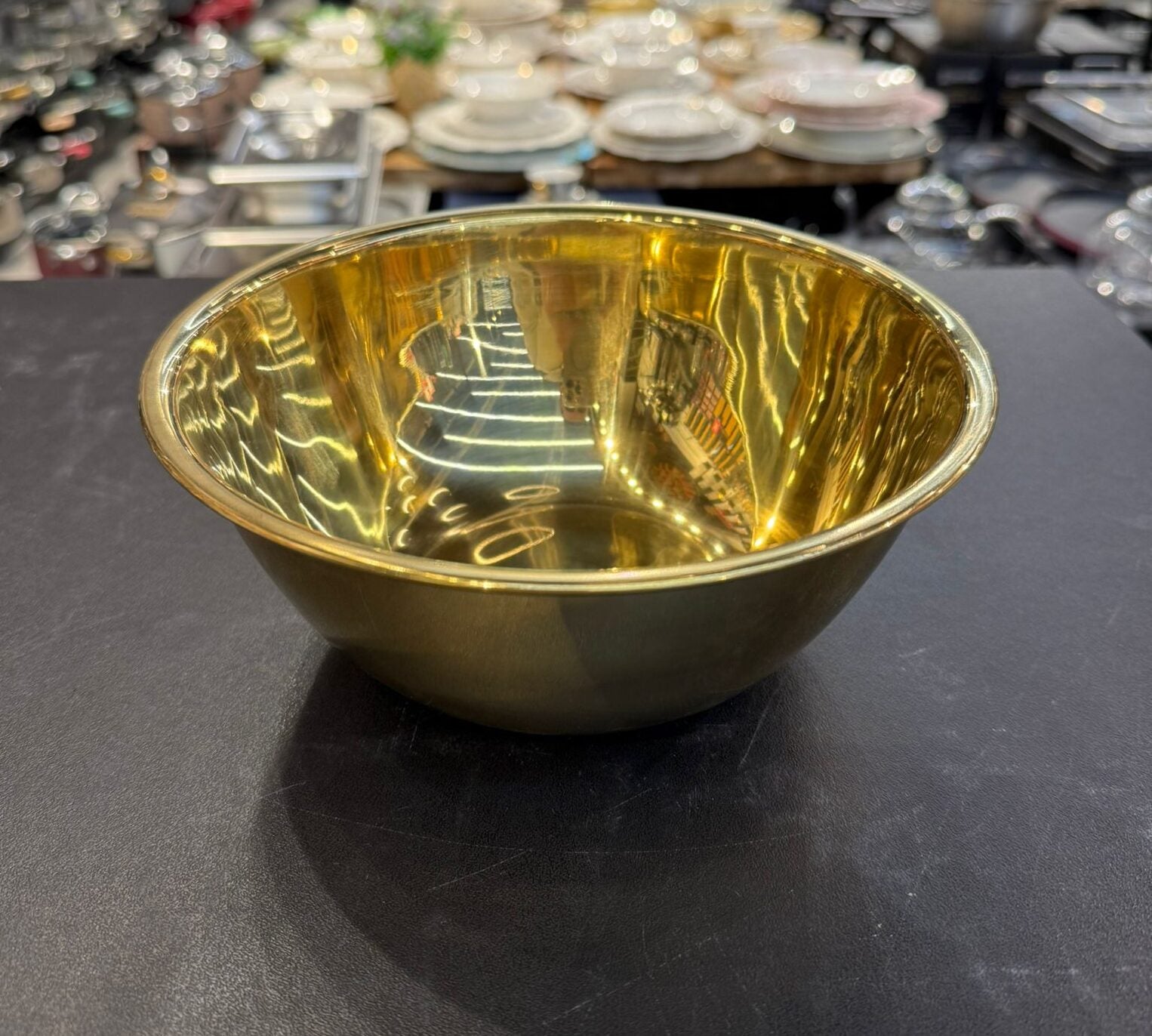 קערת ערבול נירוסטה זהב 18 ס״מ