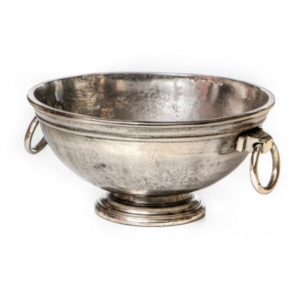 שמפניירה - מתכת כסף קוטר 41 ס"מ גובה 20 ס”מ