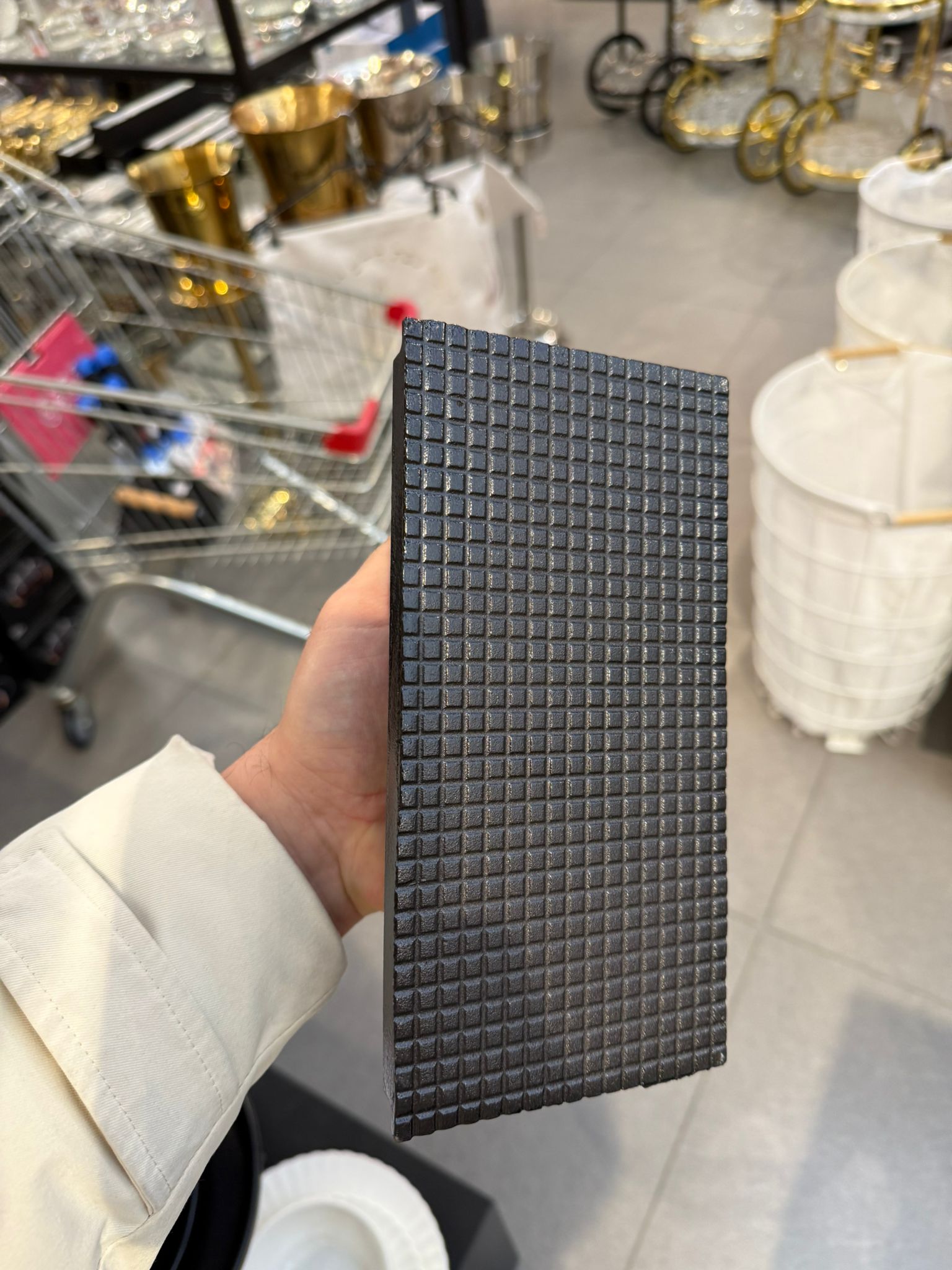 משקולת יציקה מקצועי - מלבן להמבורגר 20.5 ס״מ