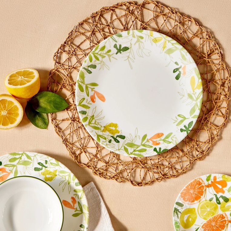 סט צלחות 18 חלקים , דגם Contemporary Fruit קורנינג CORELLE