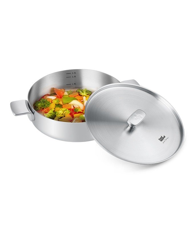 סוטאז' 28 ס"מ , 4 ליטר ENIGMA יציקת נירוסטה 3PLY