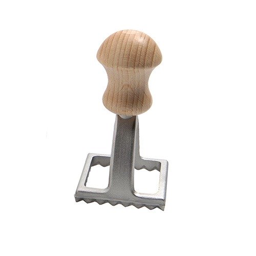חותמת בצק ידית עץ בצורת מרובע קטן
