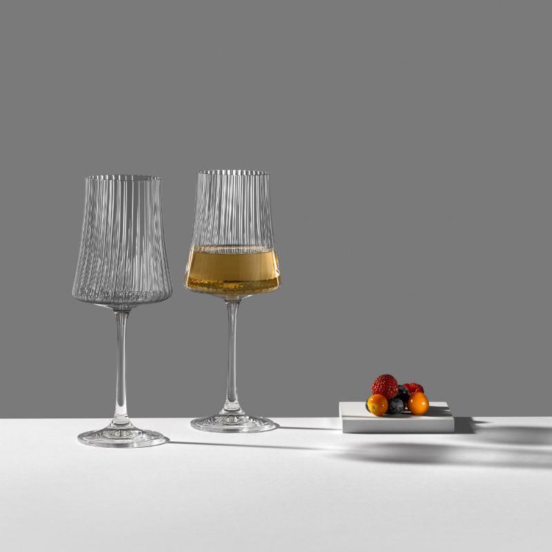 סט 6 כוס יין - בוהמיה קריסטל אקסטרה אופטיק פסים 460 מ"ל CRYSTALEX