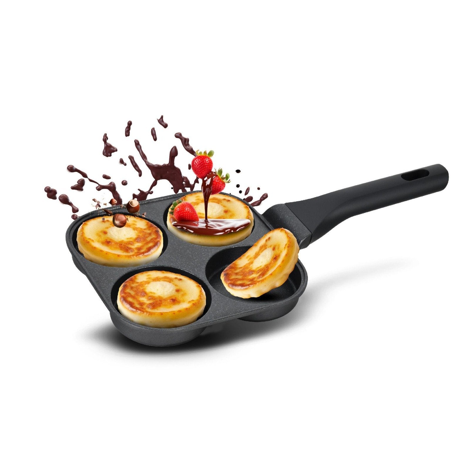 מחבת פנקייק 22 ס"מ 4 שקעים BLACK MARBLE BLOWOUT