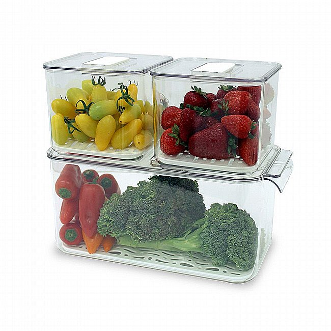 סט 3 קופסאות לאחסון במקרר