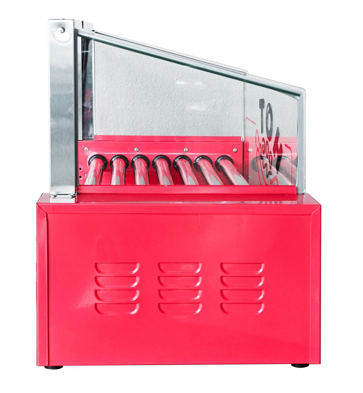 מכונת נקניקיות 7 רולים + ויטרינה ותאורה