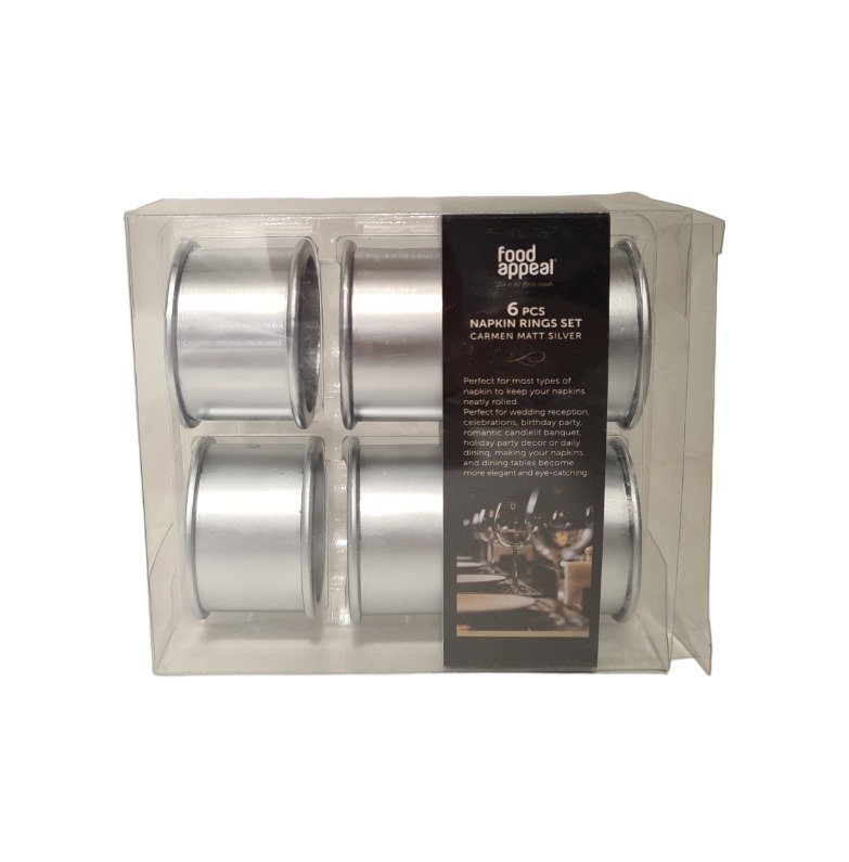 סט 6 חבקים CARMEN כסף