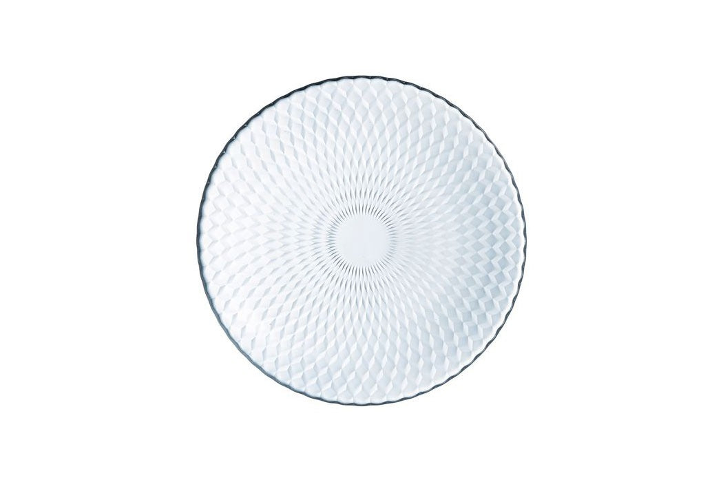 צלחת זכוכית - מנה ראשונה שקופה 19 ס"מ דגם פמפיל