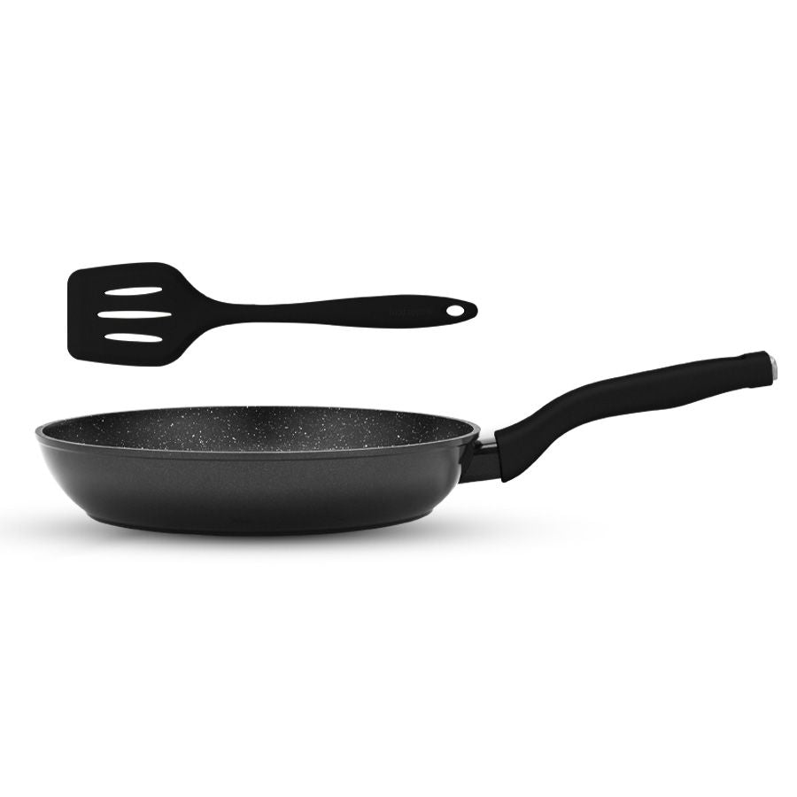 מחבת 20 ס"מ + תרבד סיליקון IMPERIAL ידית שחורה