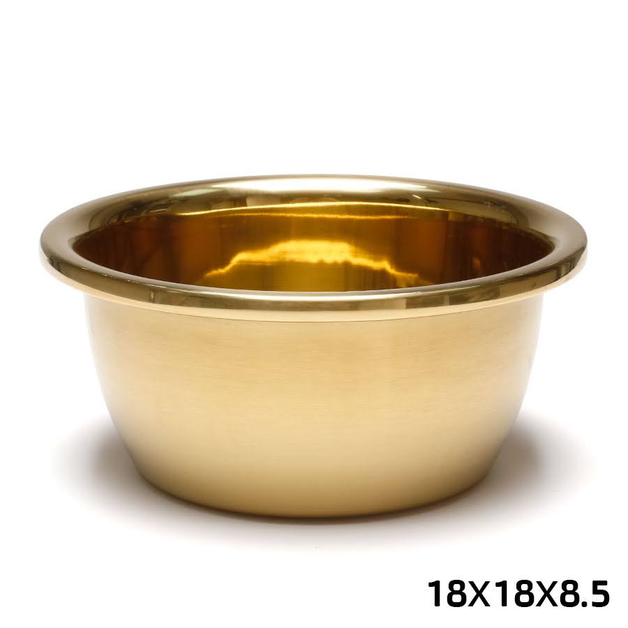 קערת ערבול נירוסטה זהב 18X18X8.5 ס"מ