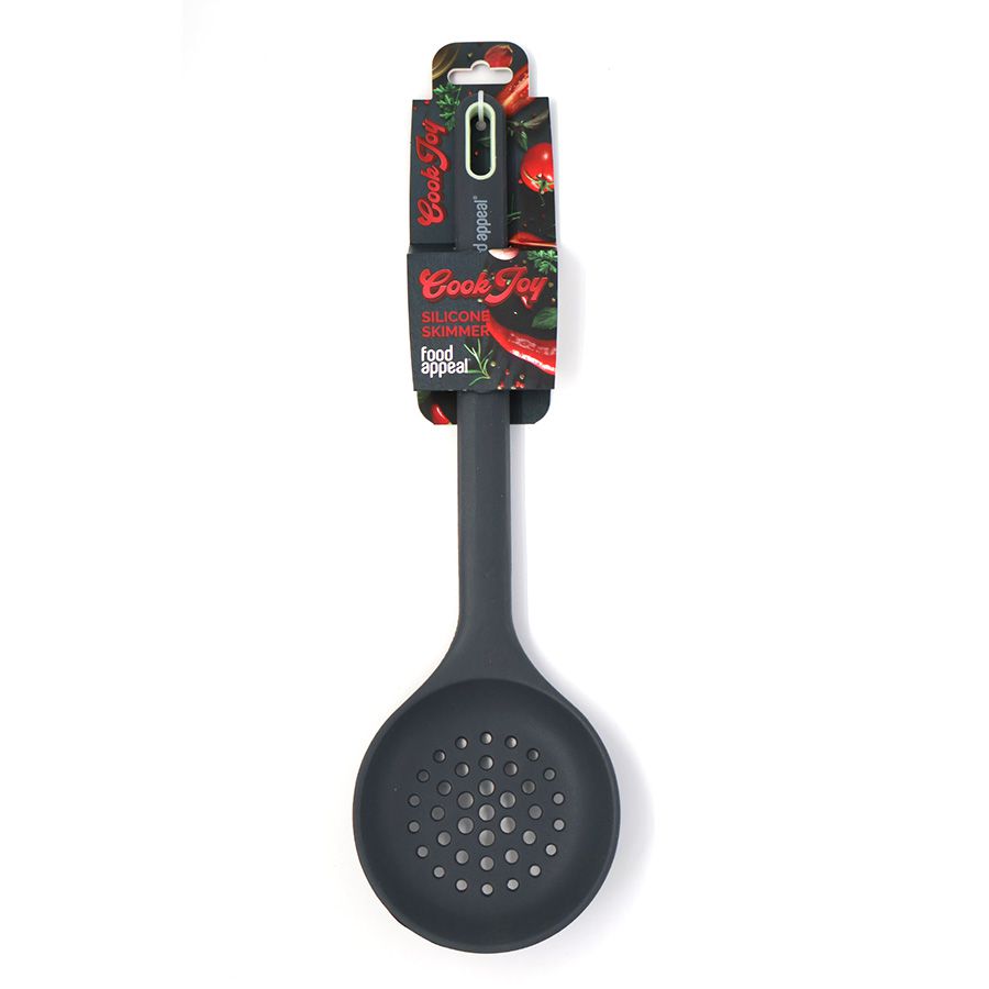 כף הגשה מחוררת סיליקון 33 ס"מ Cook Joy אפור