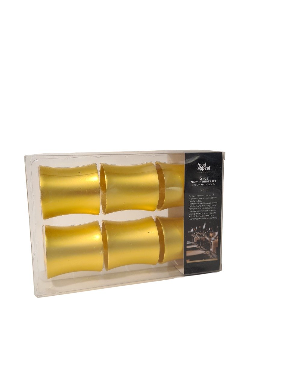 סט 6 חבקים EMILLIA זהב מאט