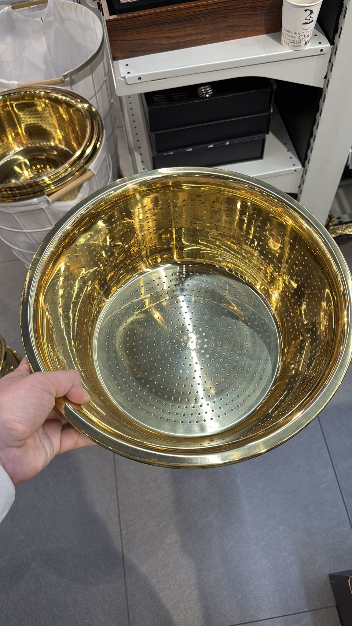 מסננת נירוסטה זהב 40 ס״מ