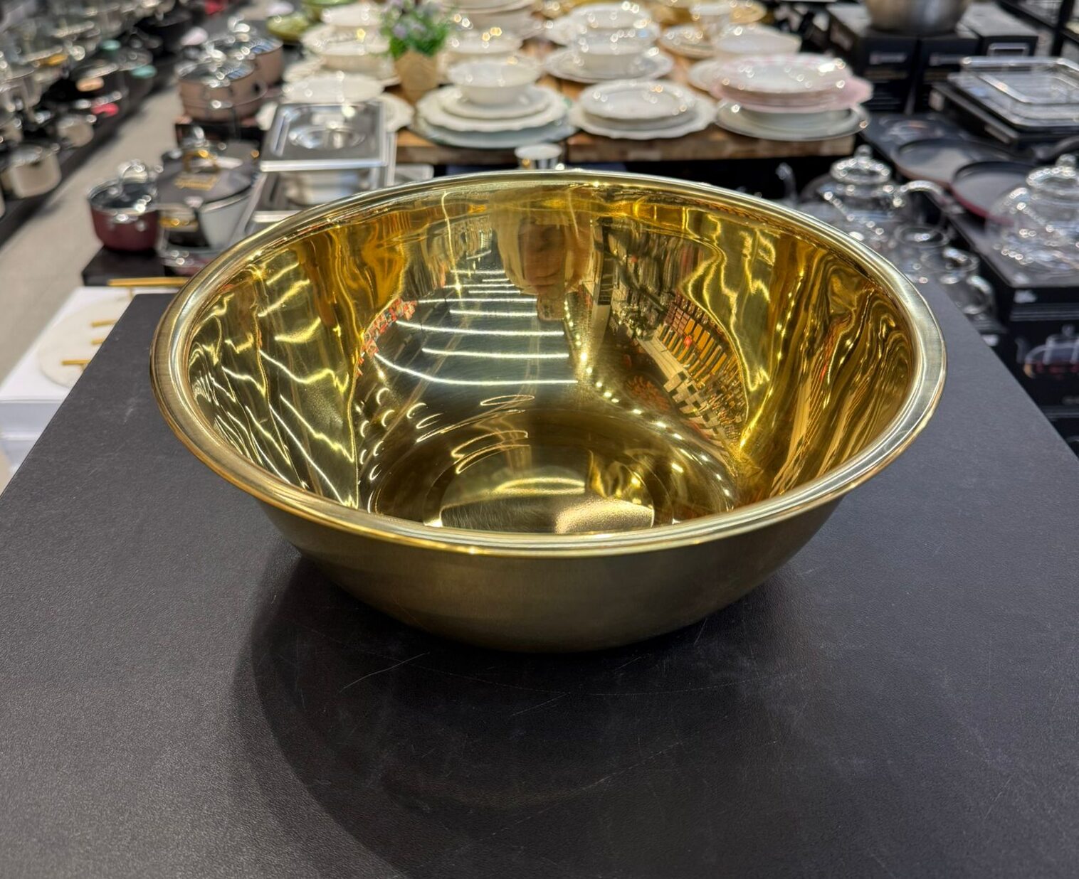 קערת ערבול נירוסטה זהב 28 ס״מ