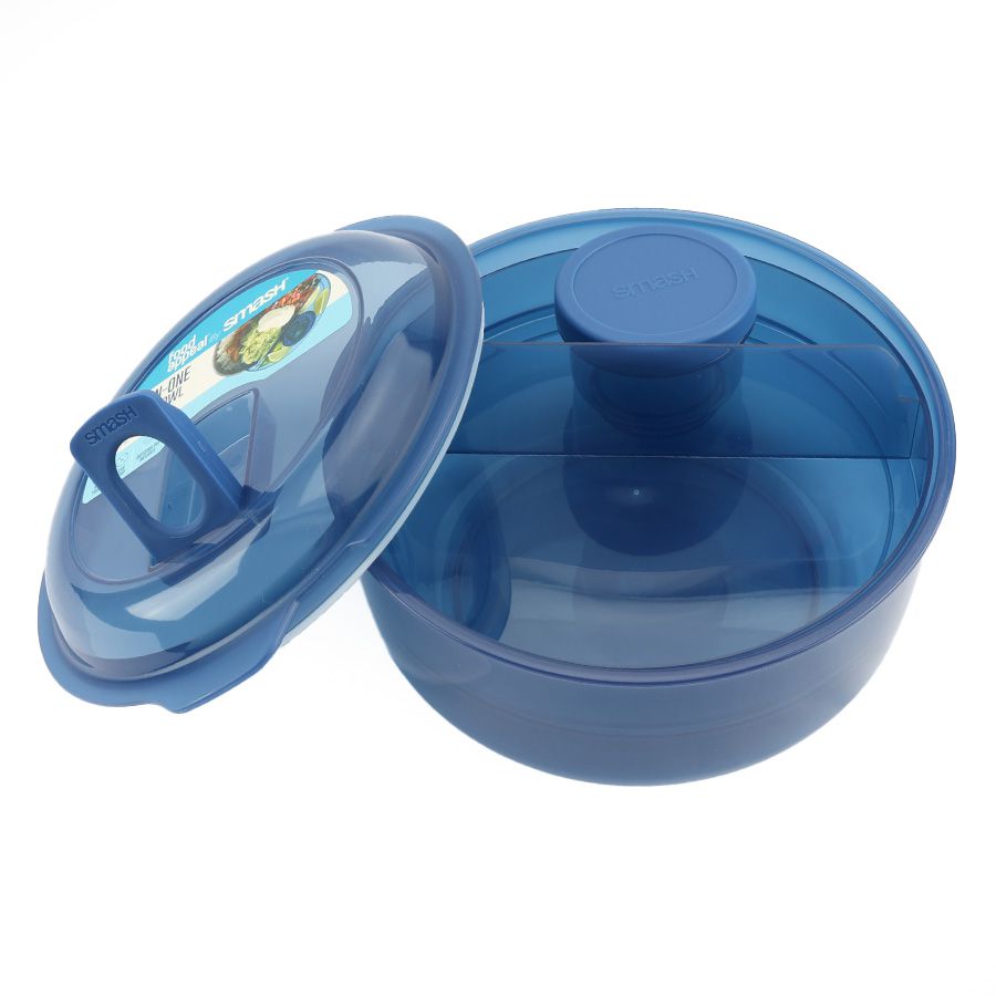 אחסונית ארוחה/סלט עגולה 1.8 ל' כחול Smash by Food Appeal / Adult / Microwave