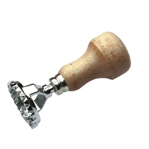 חותמת בצק ידית עץ בצורת עיגול קטן