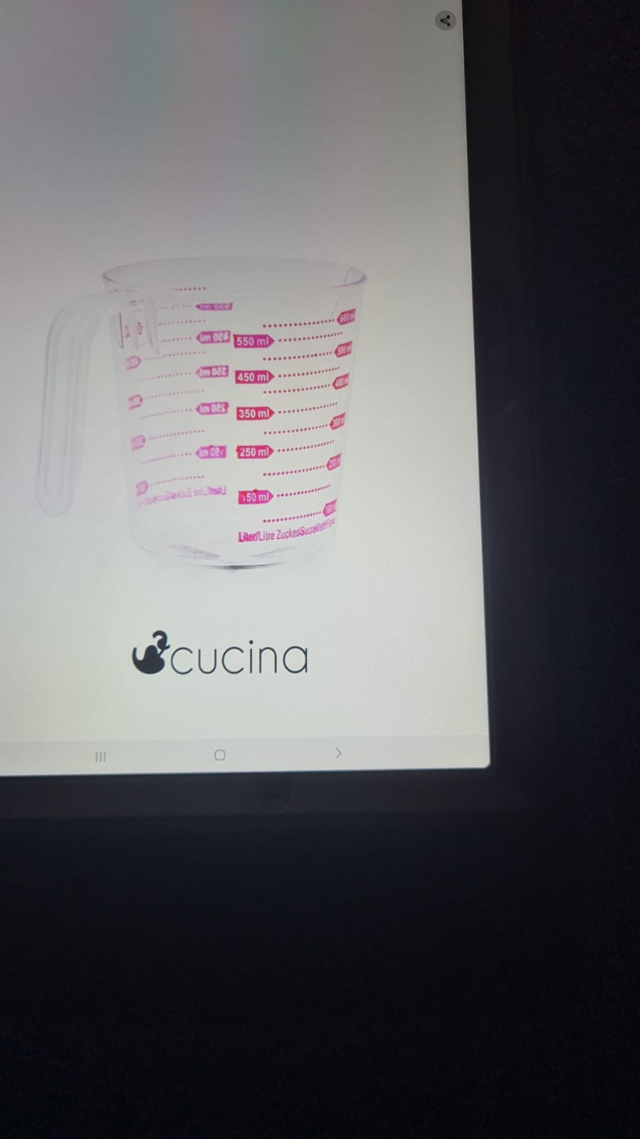 כוס כד מדידה אקרילי 500 מ"ל