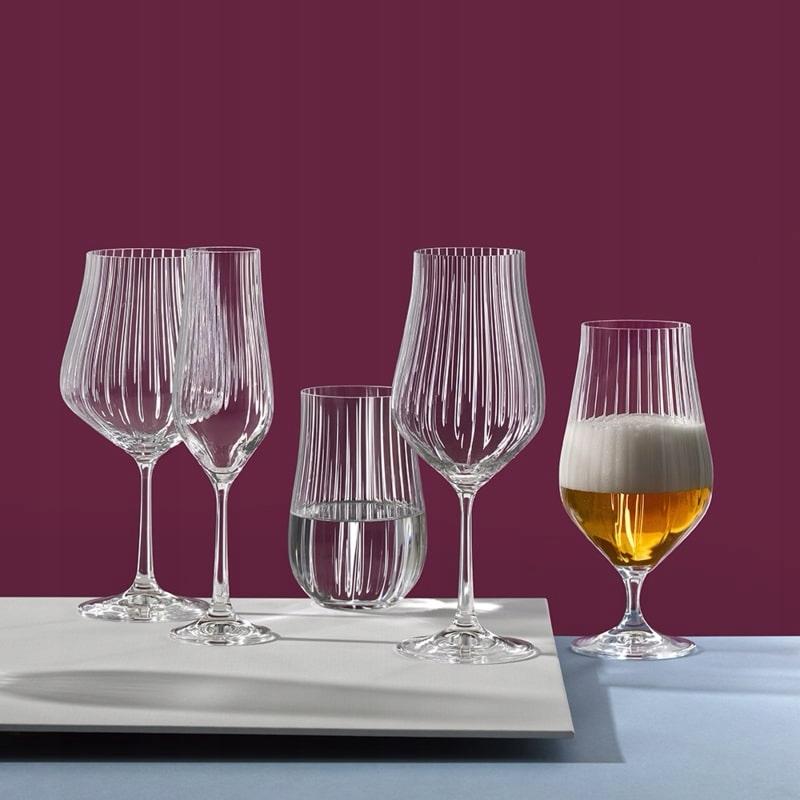 סט 6 כוס יין - דגם טוליפה אופטיק 450 מ"ל קריסטל בוהמיה
