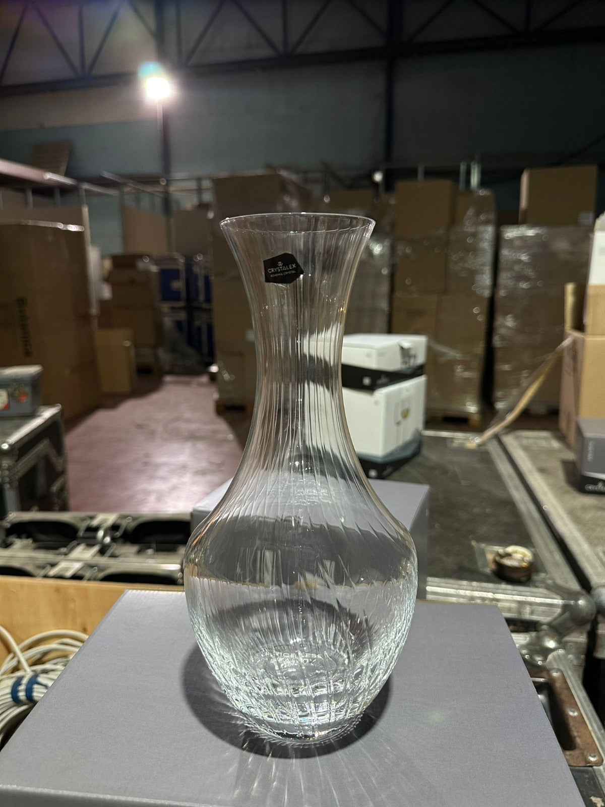 דיקנטר - בוהמיה קריסטל אקסטרה אופטיק פסים 1.5 ל' CRYSTALEX