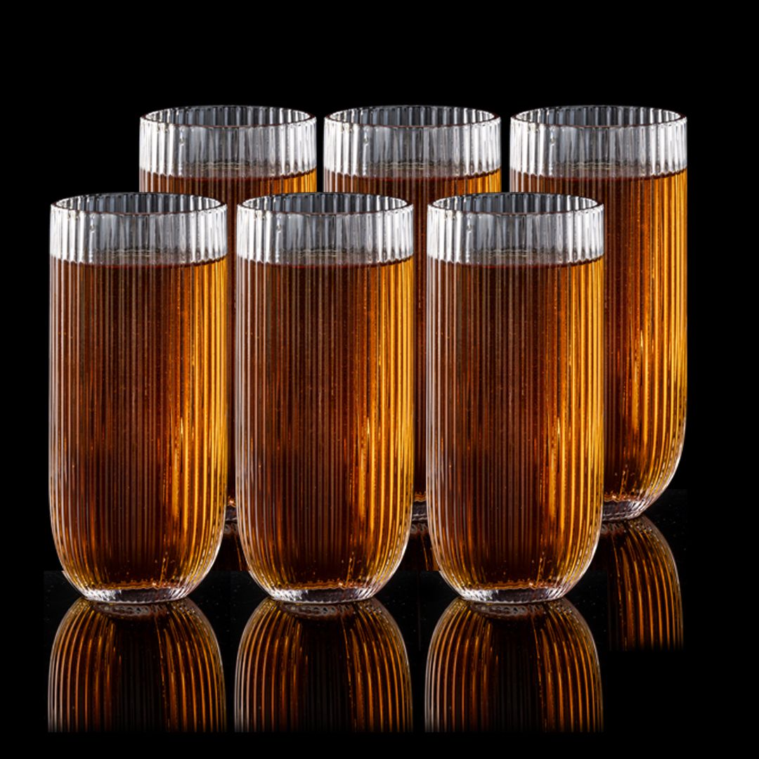 סט 6 כוסות 460 מ"ל זכוכית LUNAR