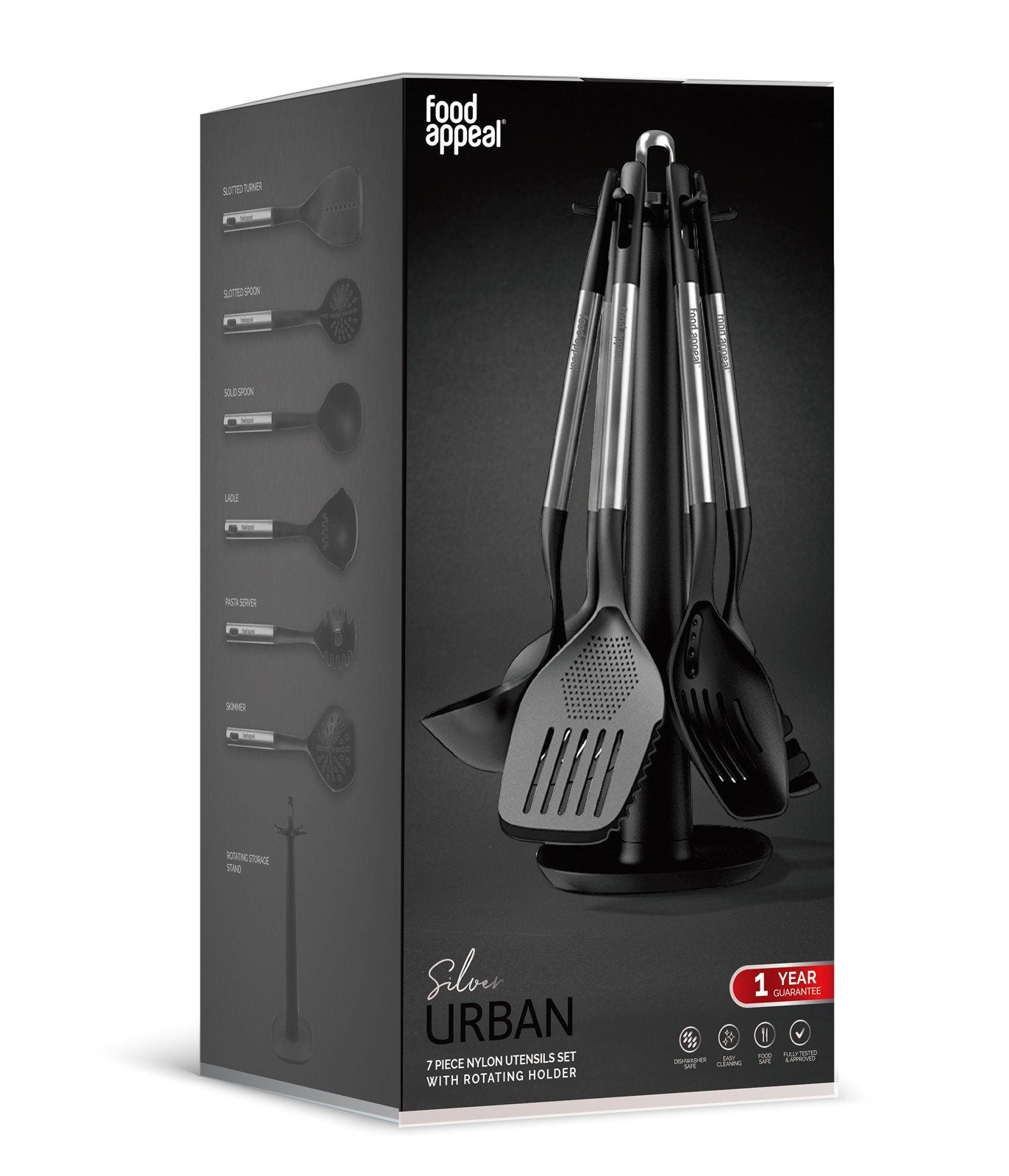 מעמד כלי ששת מסתובב 7 חלקים SILVER URBAN