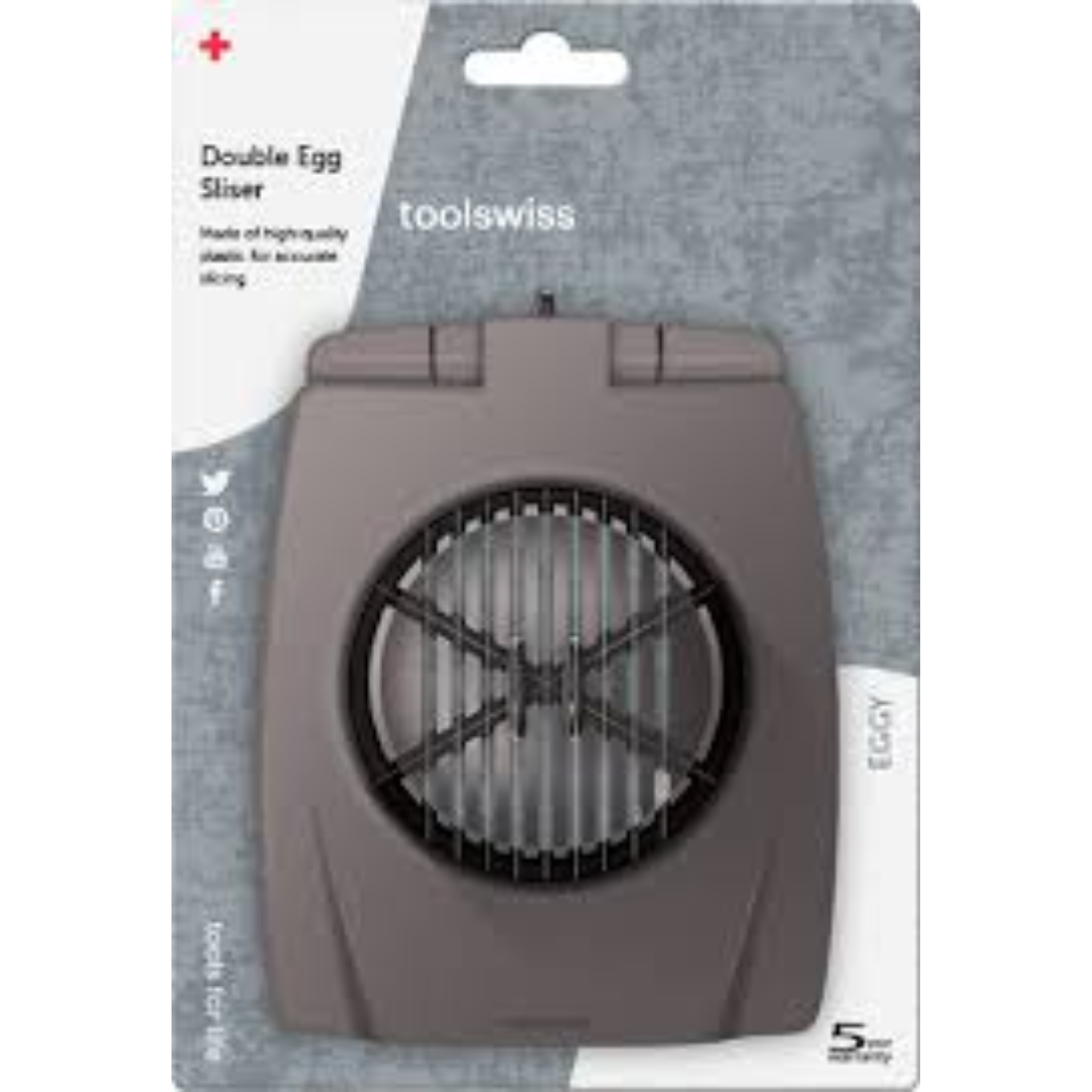 פורס ביצים כפול שחור לפרוסות ופלחים TOOLS SWISS