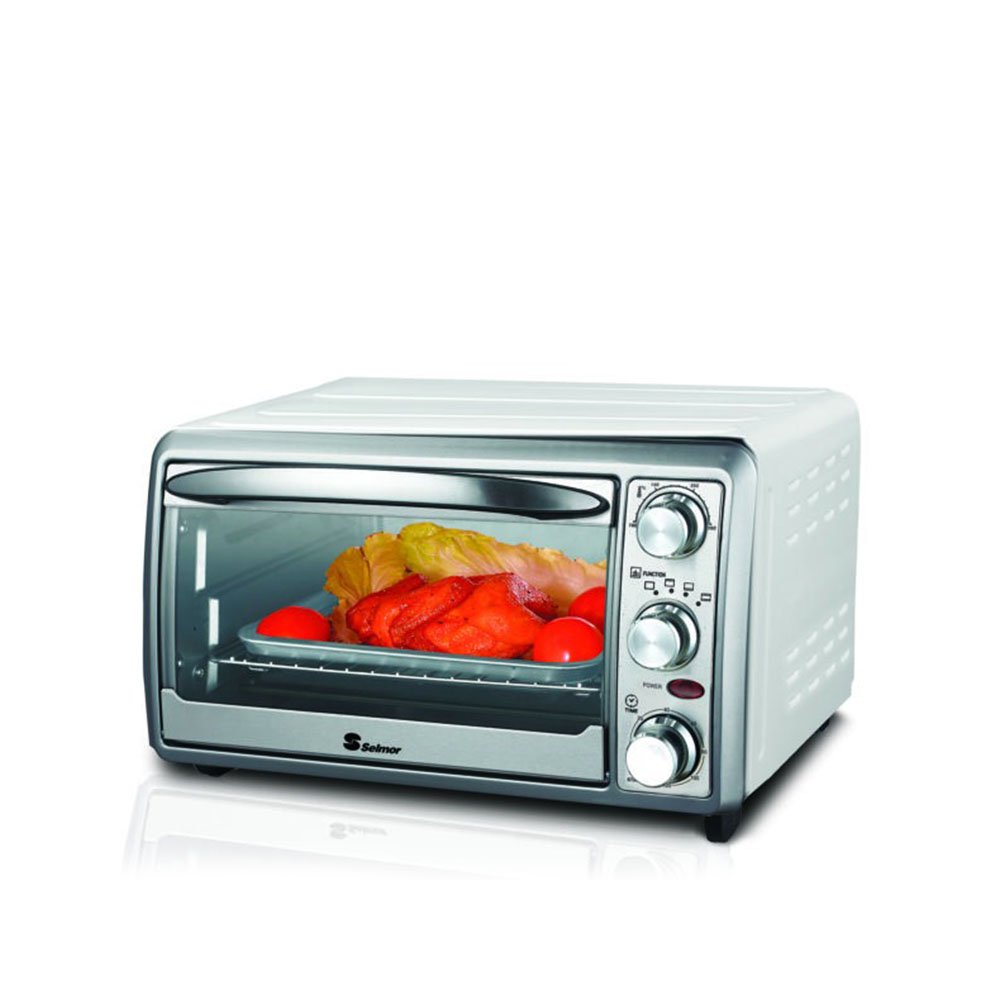 טוסטר אובן גדול סלמור בנפח 34 ליטר בצבע לבן