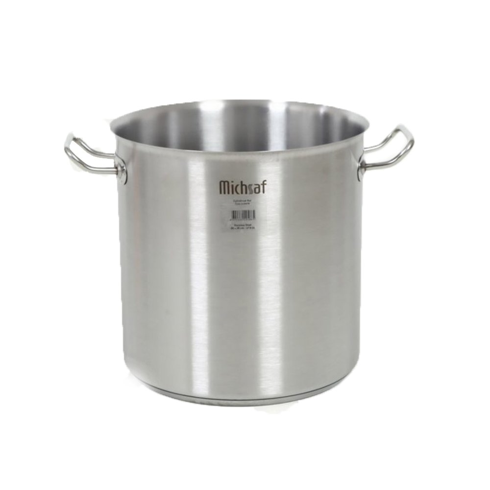 סיר נירוסטה מוסדי - 32*32 26 ל' מכסף + מכסה