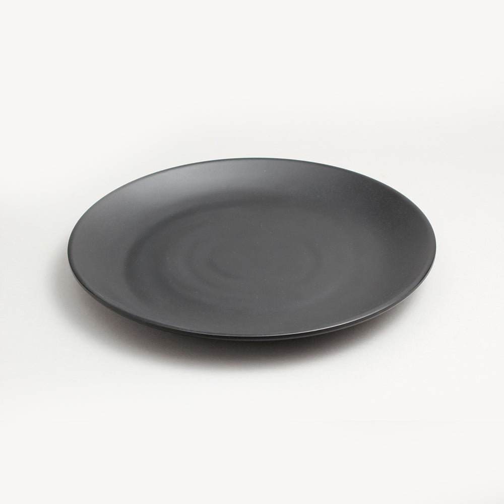 צלחת מנה עיקרית זן ווינד 25.4 ס”מ מלמין שחור