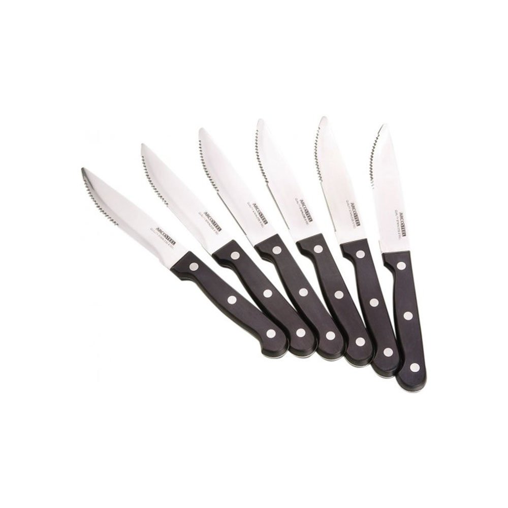 סט 6 סכיני סטייק XL - ידית בקליט רחבה Arcosteel