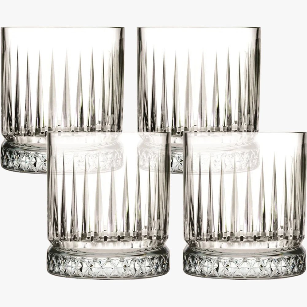 סט 12 כוס ויסקי רטרו פסים 350 מ"ל דגם ELYSIA