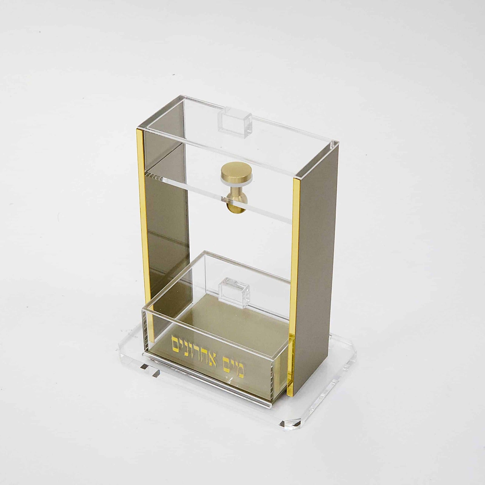 כלי למים אחרונים - אקריליק מטפטף + מגירה גוון שמפניה