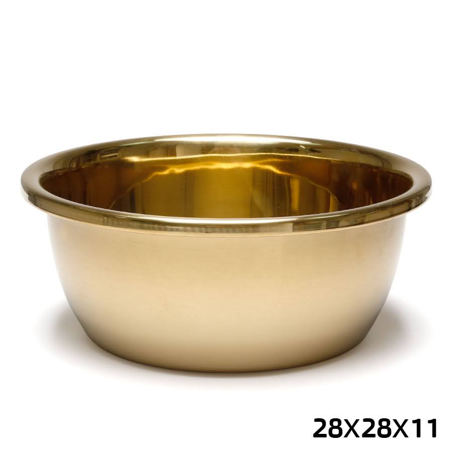 קערת ערבול נירוסטה זהב 28X28X11 ס"מ