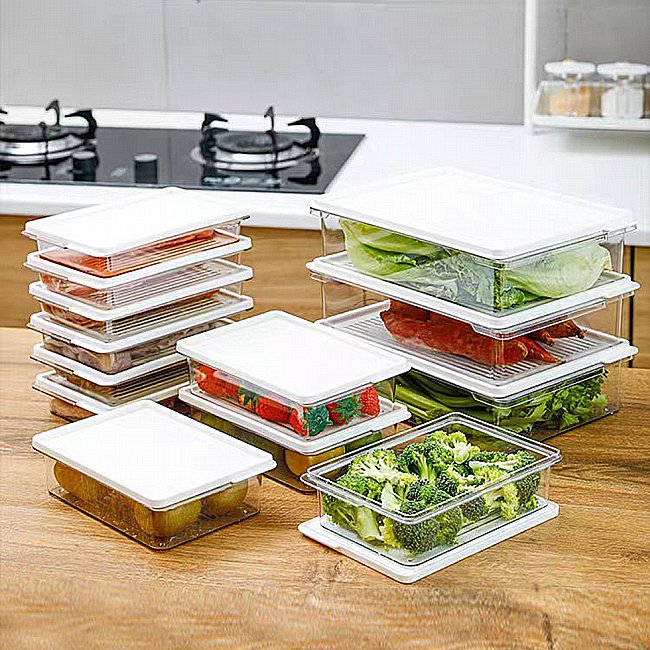 סט 10 קופסאות אחסון למקרר