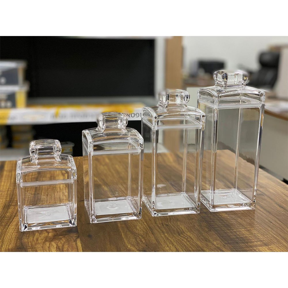 סט 6 קופסאות אחסון אקרילית – 500 מ”ל Diamond ( שני משמאל )