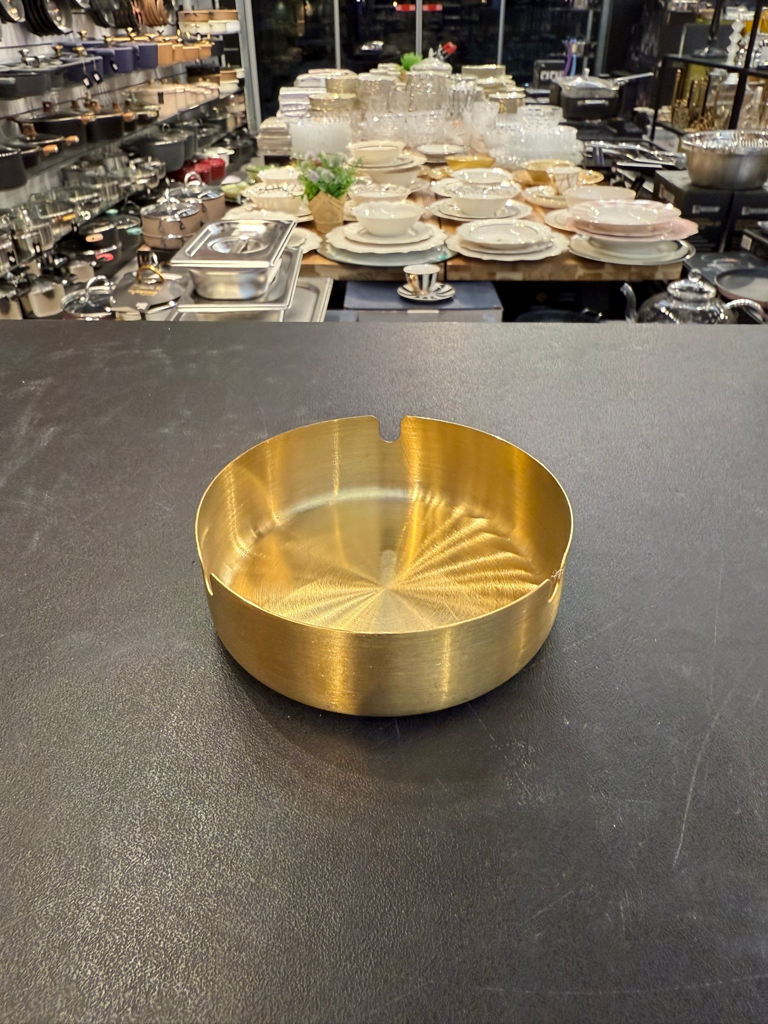 מאפרה נירוסטה זהב 10 ס״מ