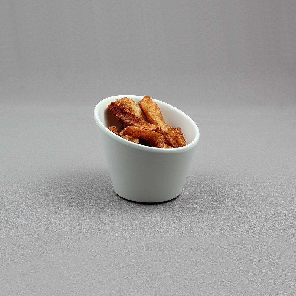 בול משופע לסלט  ציפס  פיצוחים נמי 9.7 ס”מ מלמין לבן