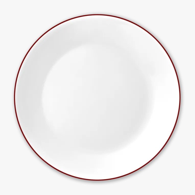 צלחת מנה עיקרית 26 ס"מ, פס אדום CORELLE קורנינג