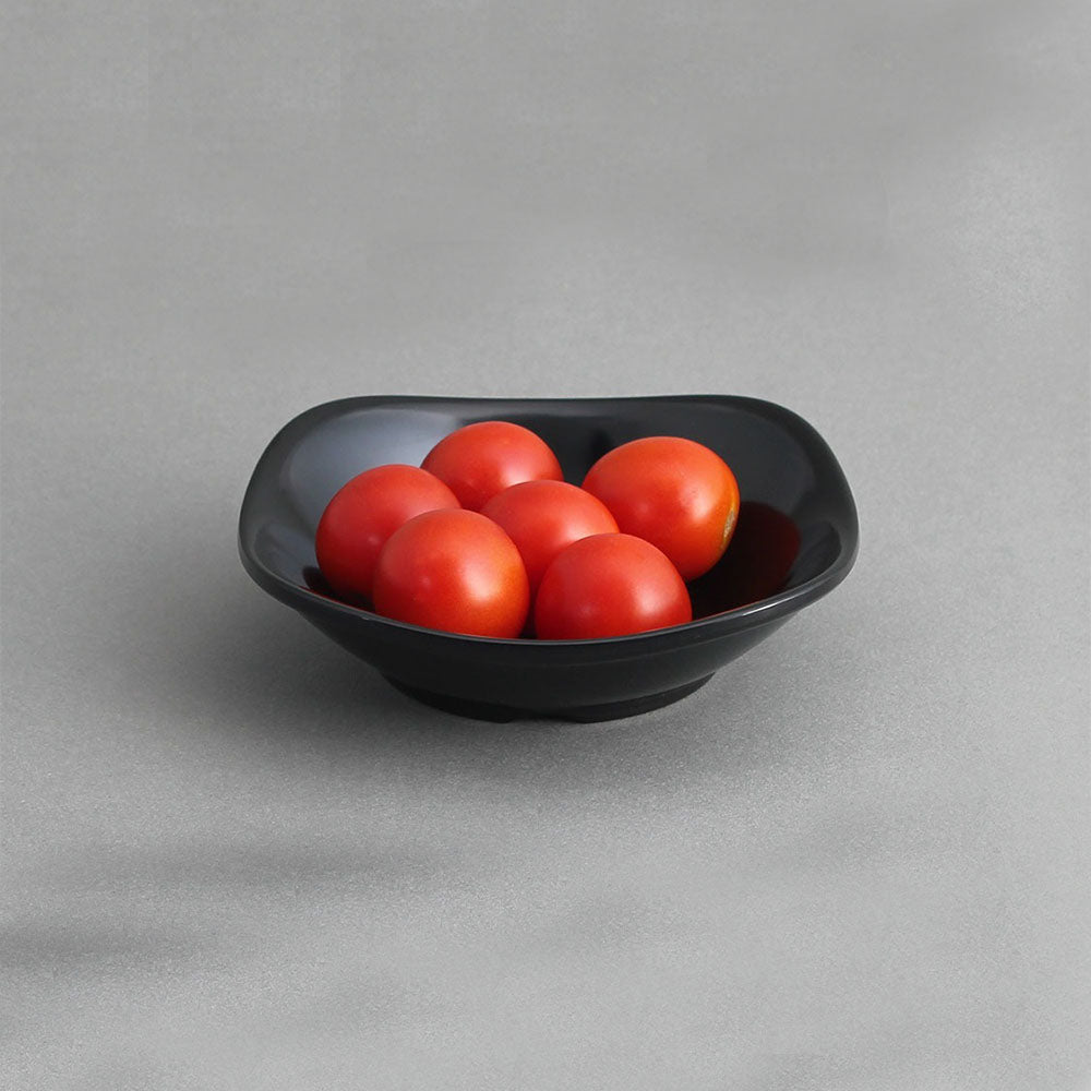 צלוחית רבועית לסלטים 12.5X2.5 מלמין שחור