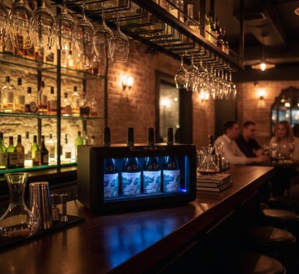 מקרר 4 בקבוקים להגשה ומזיגה