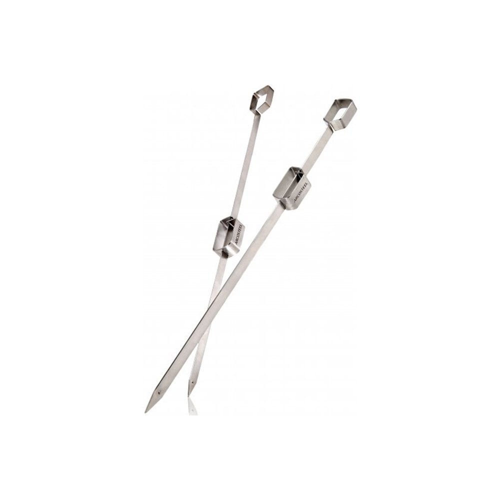 שיפוד נירוסטה רחב עם פושר 45x1 ס''מ Arcosteel