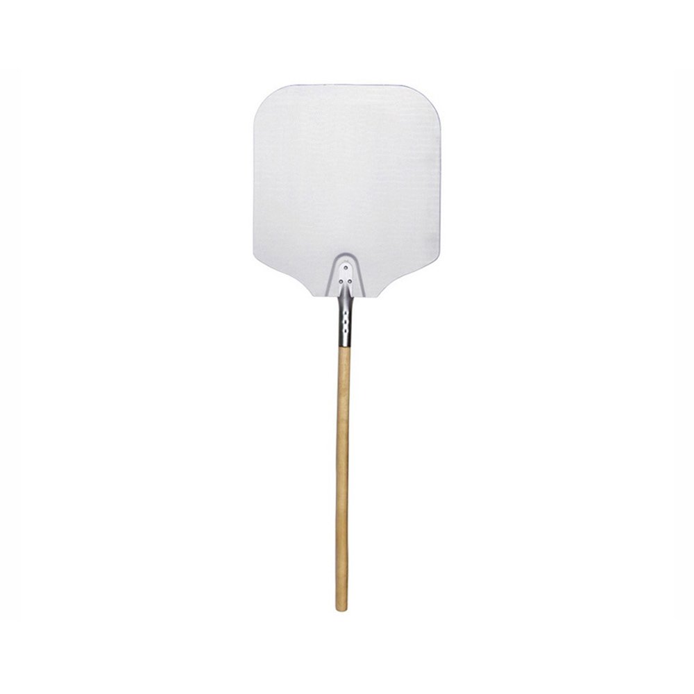 כף משוט פיצה אלומיניום 35X30 ס"מ ידית עץ 55 ס"מ