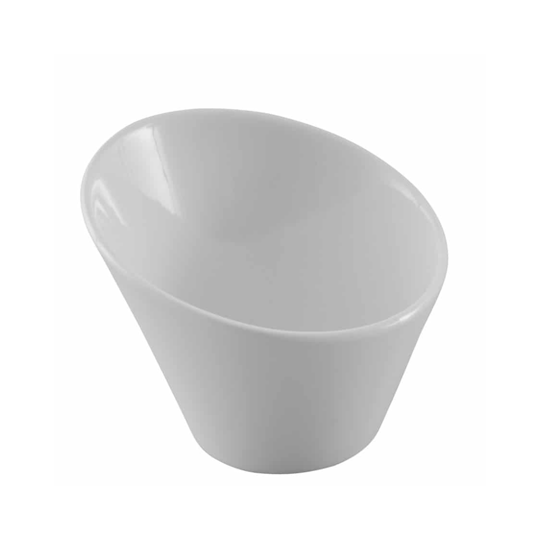 קערה עגולה משופעת פורצלן לבן 10 ס”מ יגואר