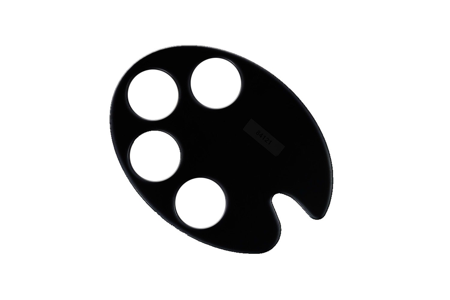 מגש ל - 4 צייסרים - שחור אובלי עם רגליות פוליקרבונט