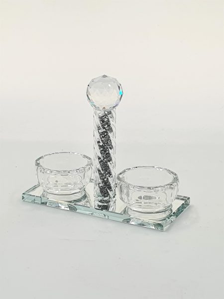 מלחיה פתוחה - קריסטל סליל אבני כסף