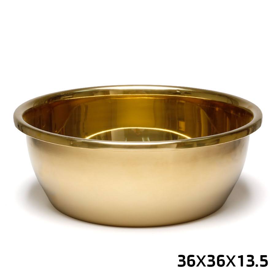קערת ערבול נירוסטה זהב 36X36X13.5 ס"מ
