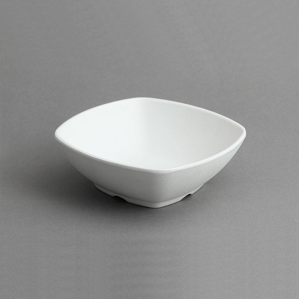 קערה ריבועית 14.7 ס”מ דמוי אבן זן מלמין לבן