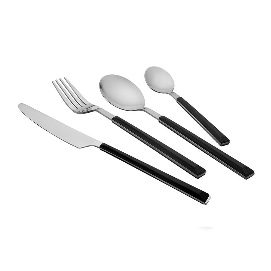 סט סכו"ם 24 חלקים RUBY ידיות גוון שחור